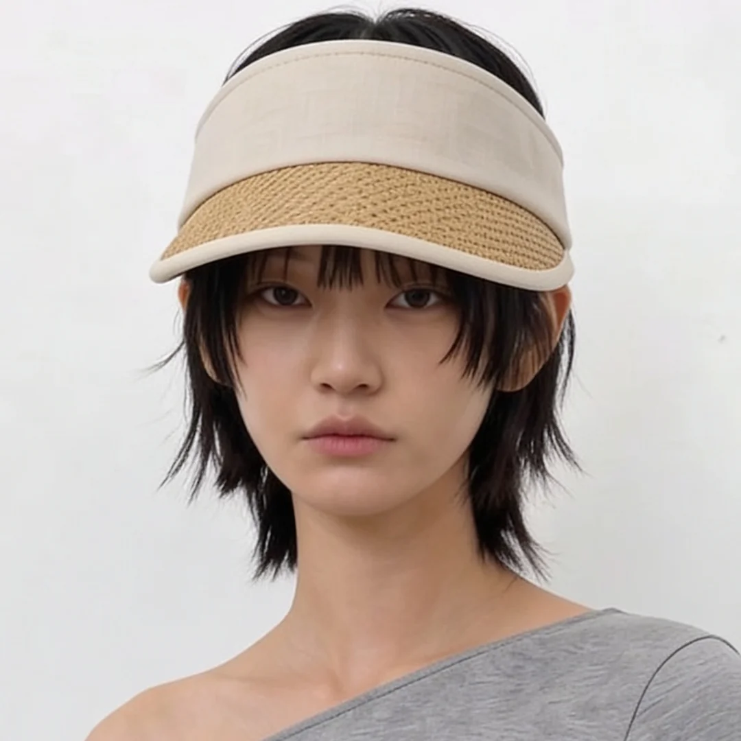 藤編 帽簷 尺寸 調節 夏季 陽光 防護 日常 遮陽帽 SUN VISOR / RATTAN / OATMEAL