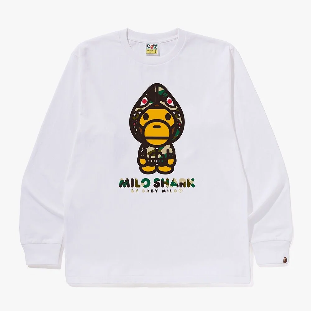 First 迷彩 Milo Shark FZH 長袖 T恤(M) WHITE/YELLOW