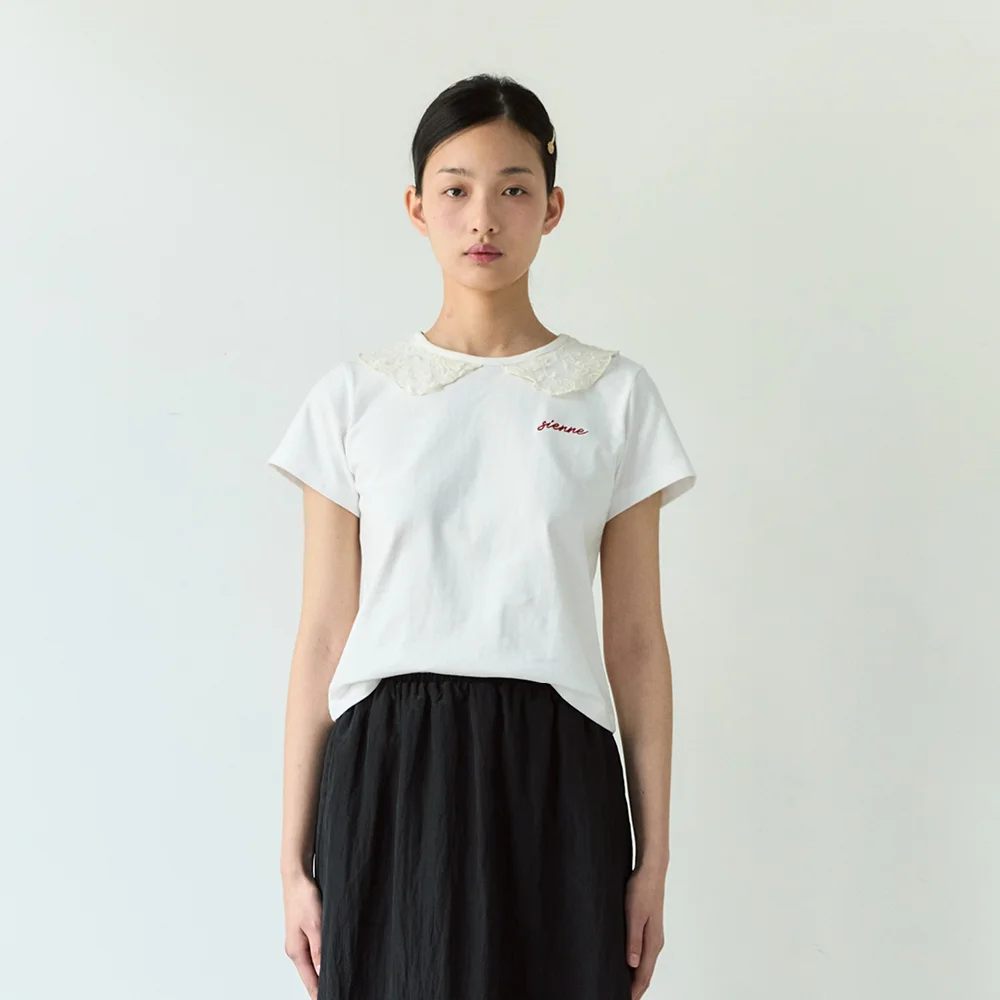 Rose Neckcape Top (White)