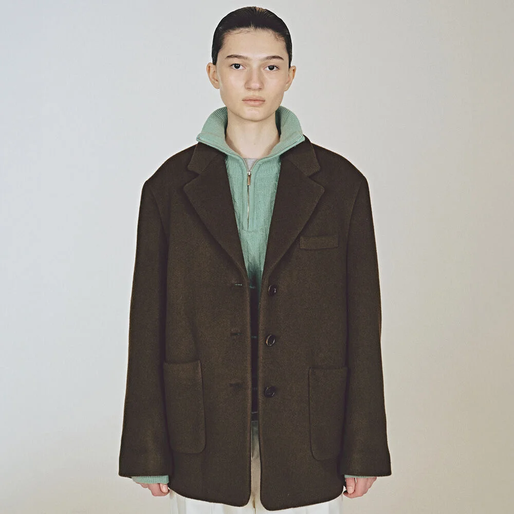 Sentier Wool Jacket (Dark Brown)