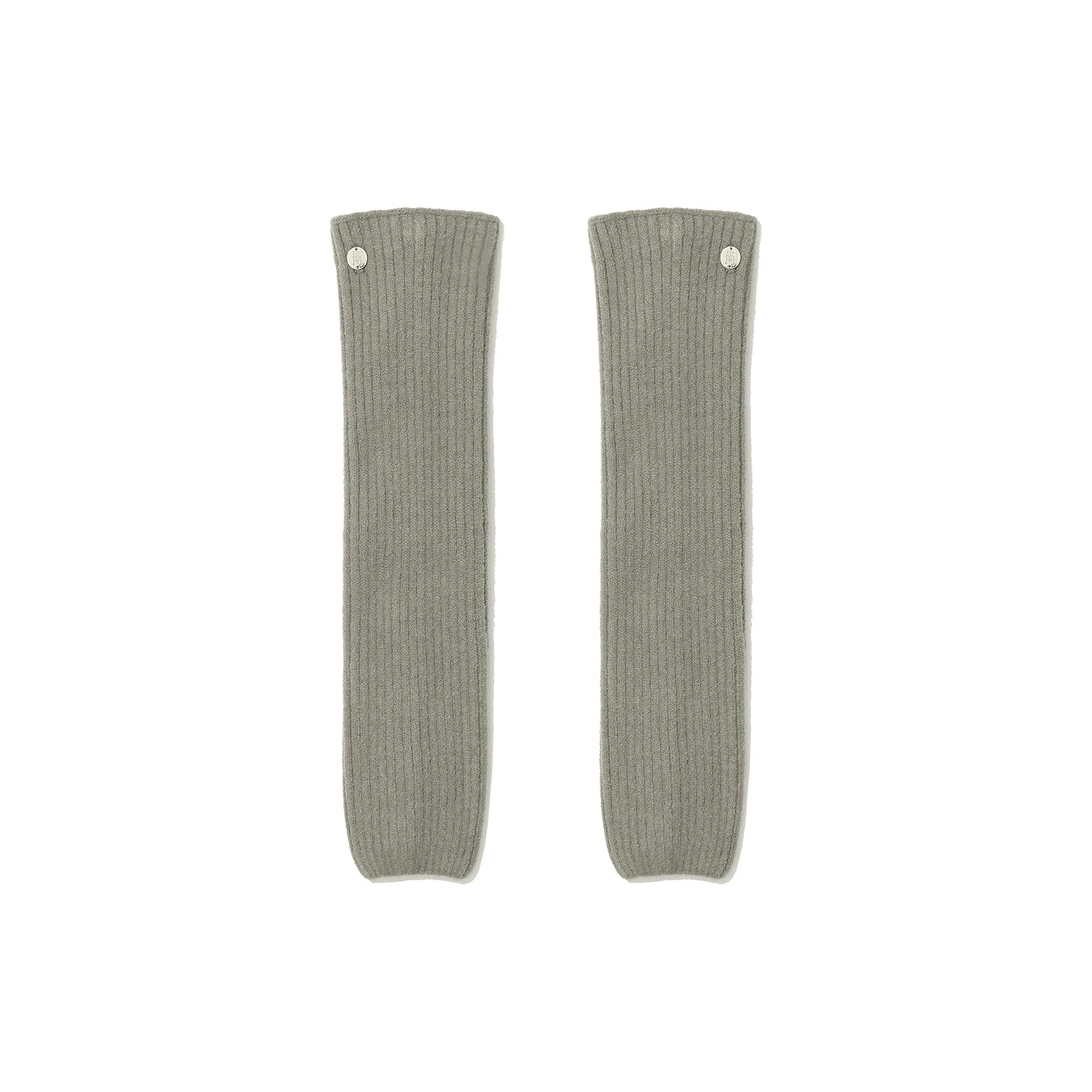 BUTTON POINTED RIBBED LEG WARMER_KHAKI GREEN
