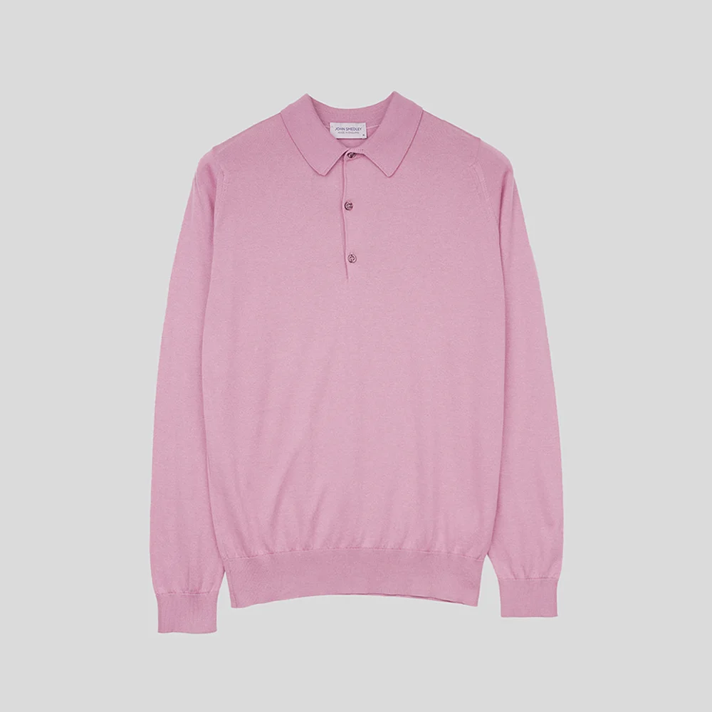 BRADWELL Sea Island Cotton Long Sleeves Polo Heritage One 9 Colors