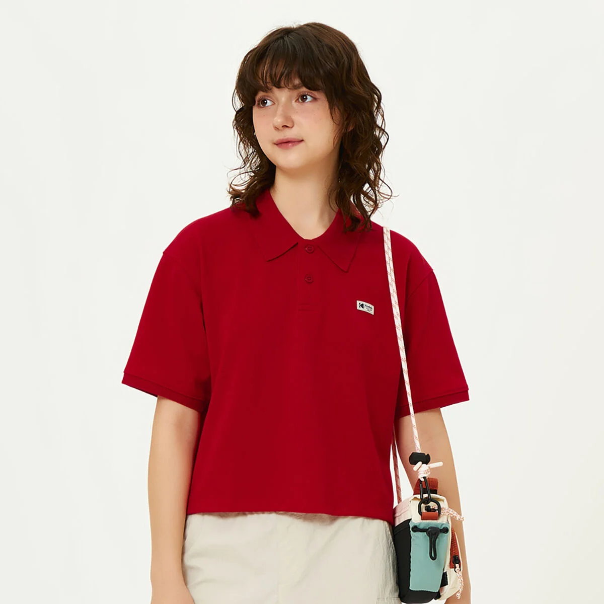 標誌款 Polo T恤 女裝 RED