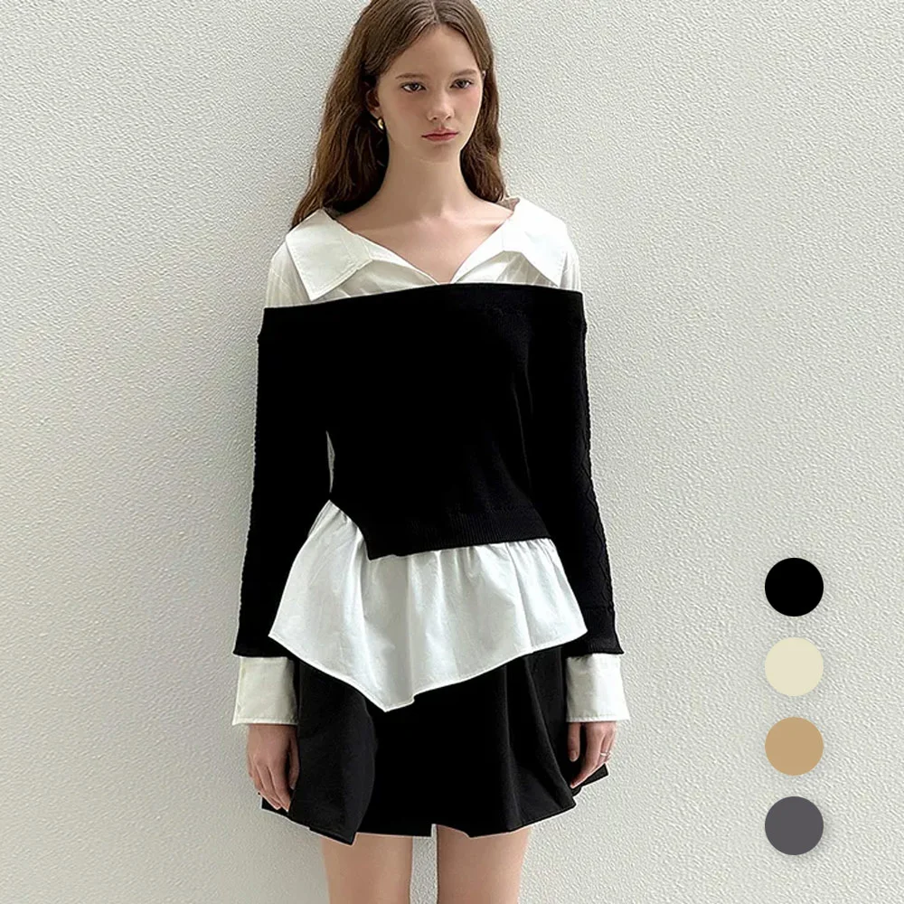 Layered shirts knit