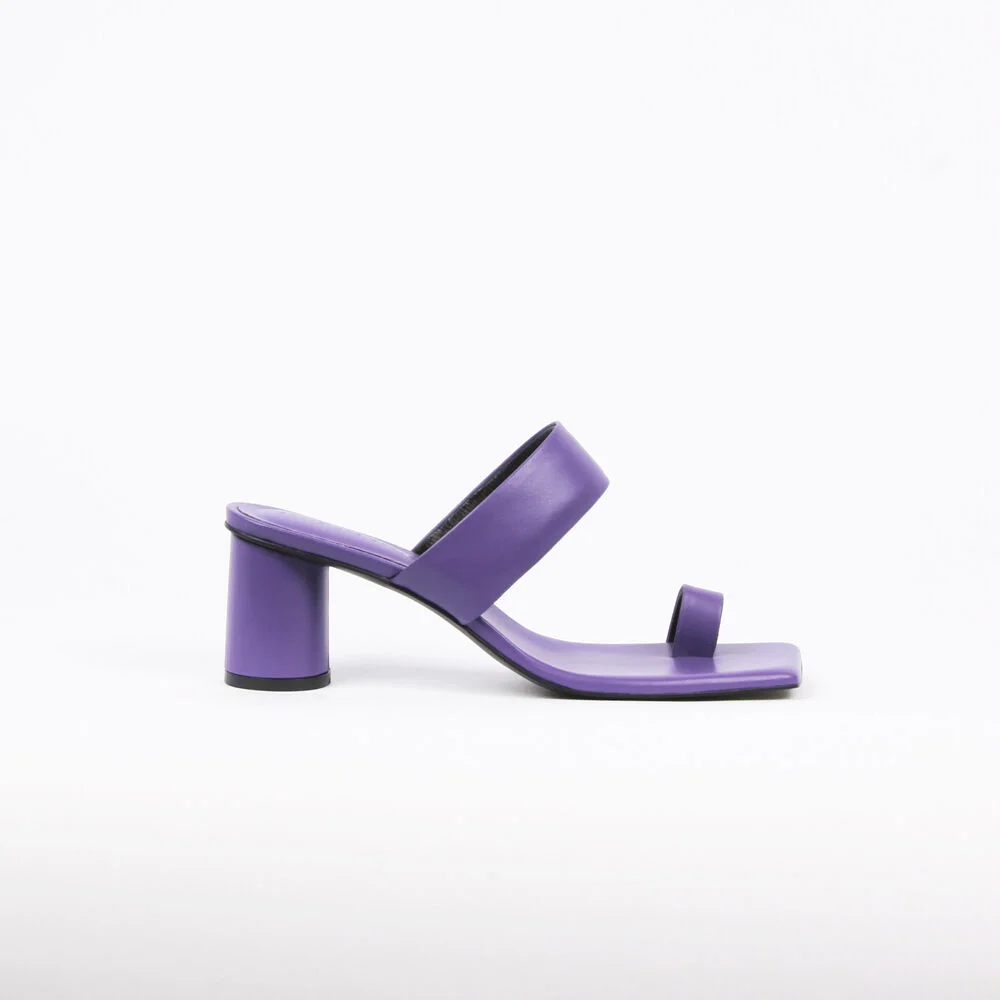 Lana Sandals Leather Purple