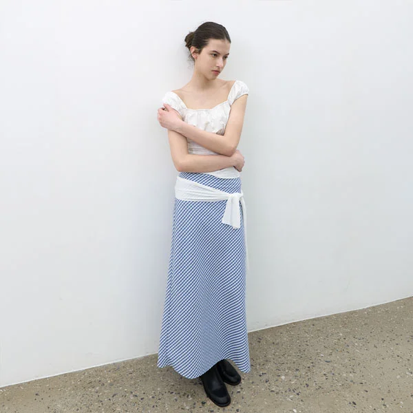 CHECK MERMAID MAXI SKIRT (SK-5099)