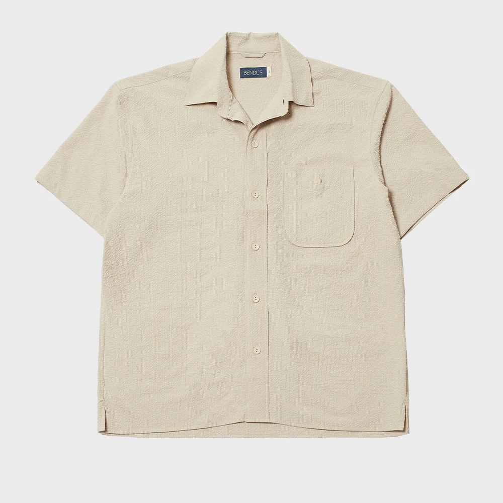B SEERSUCKER SHIRTS -BEIGE