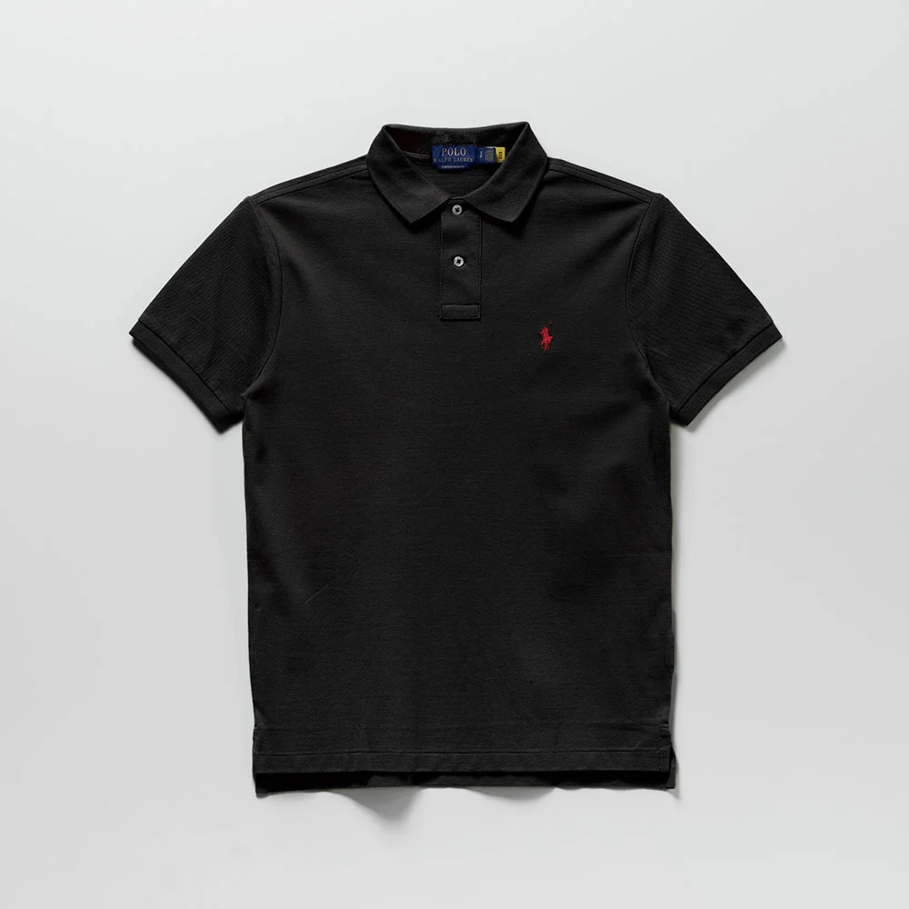 訂製 修身版型 Polo 襯衫 (BLACK)