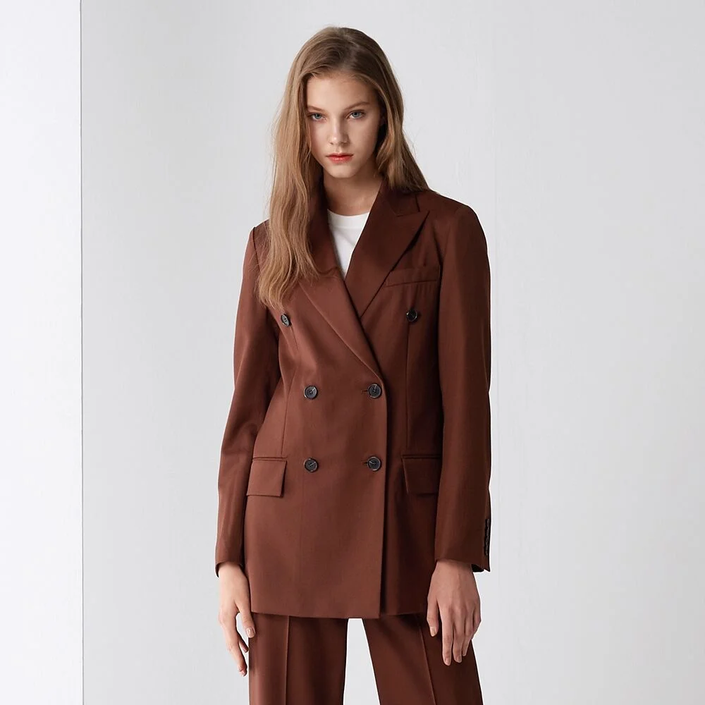 DOUBLE SET-UP JACKET BROWN