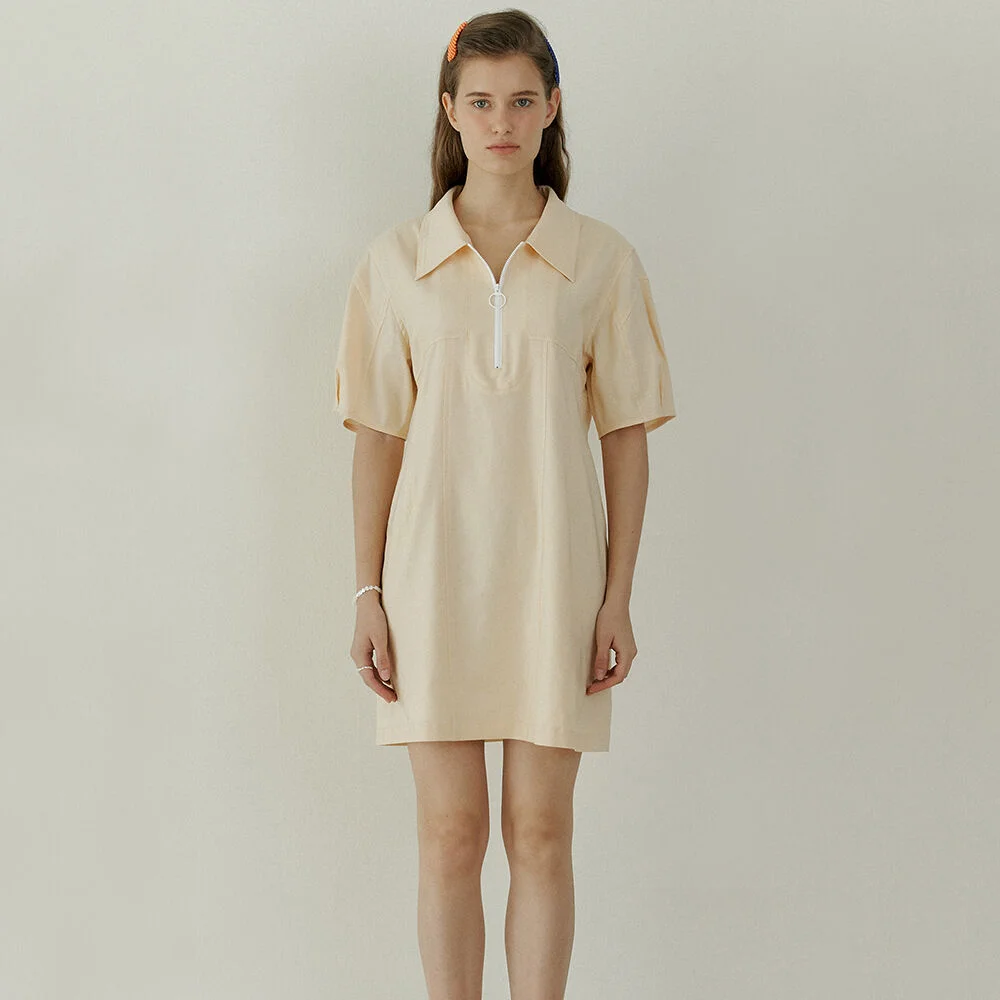 Delmont dress Butter yellow