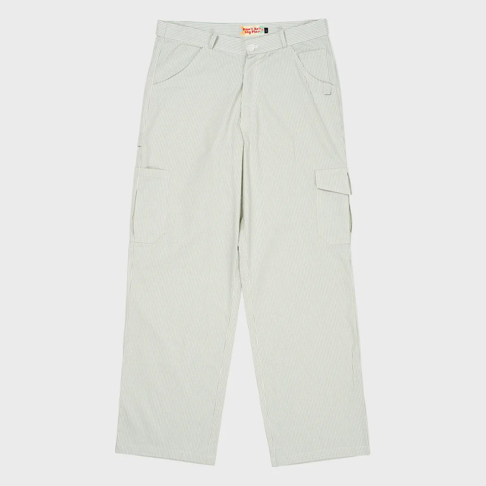 DAMP STRIPE CARGO PANTS_GREEN