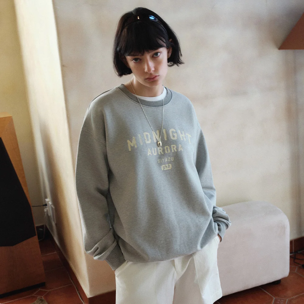 SITP5252 MIDNIGHT AURORA 衛衣_Melange gray