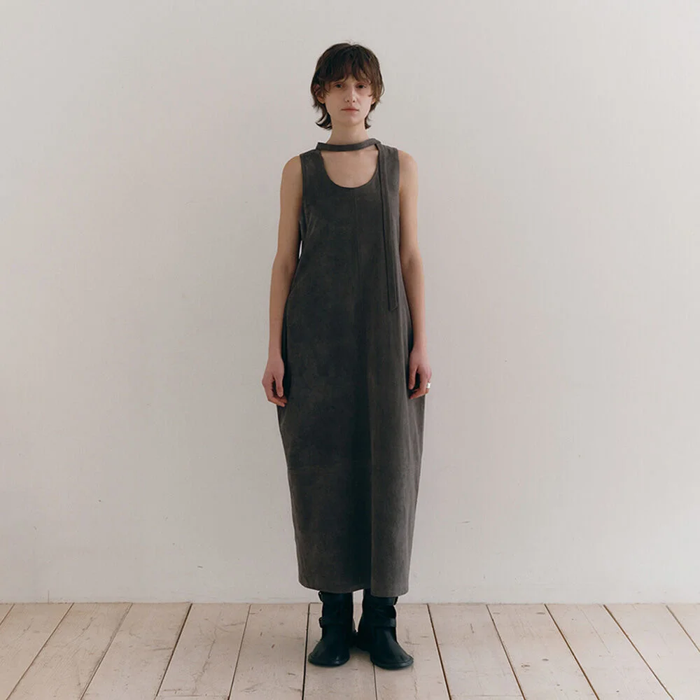 SUEDE BALLOON DRESS