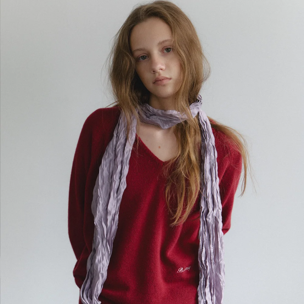 Charis Crinkle Scarf_Dusty Purple