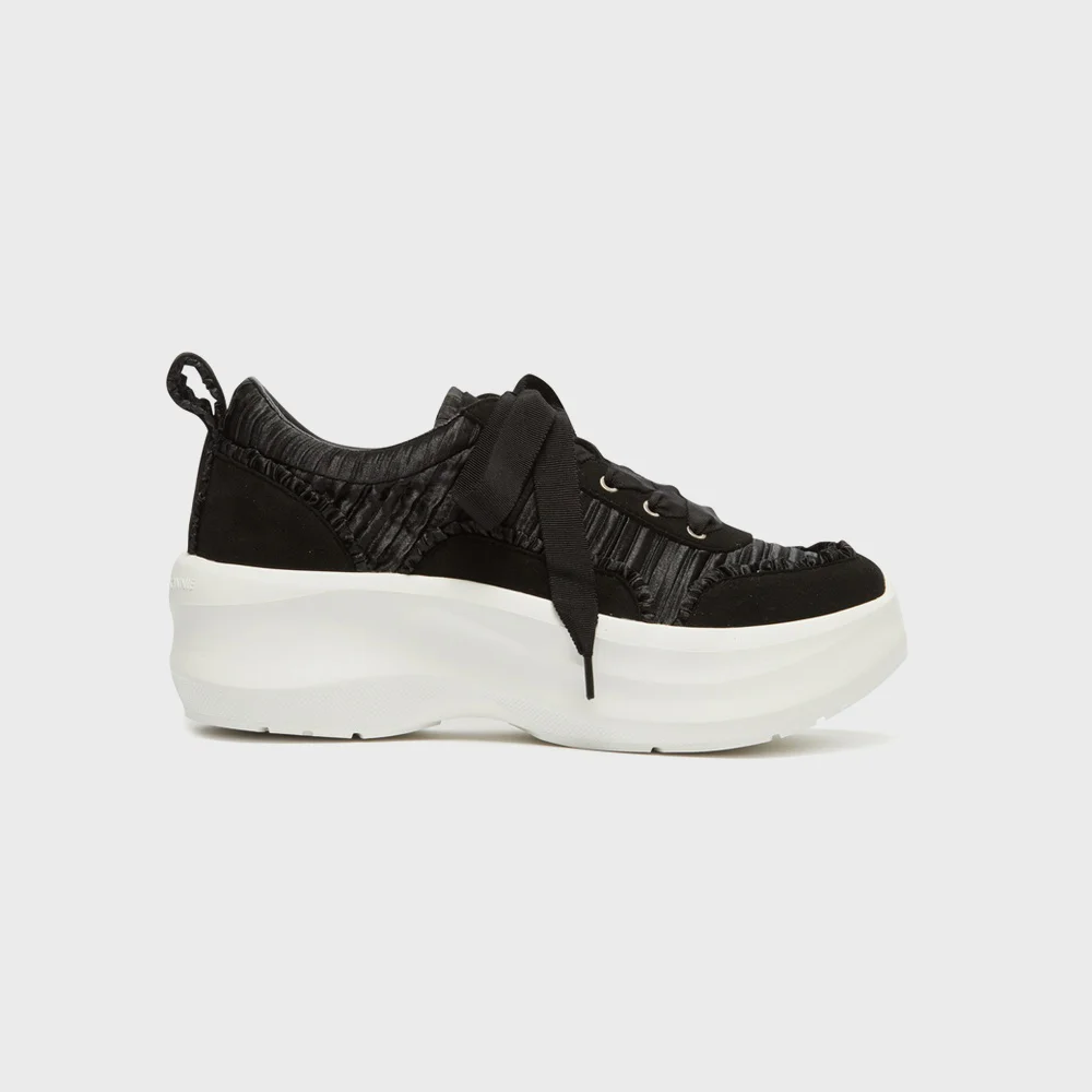 Shirring platform sneakers(black)_DG4DA26523BLK