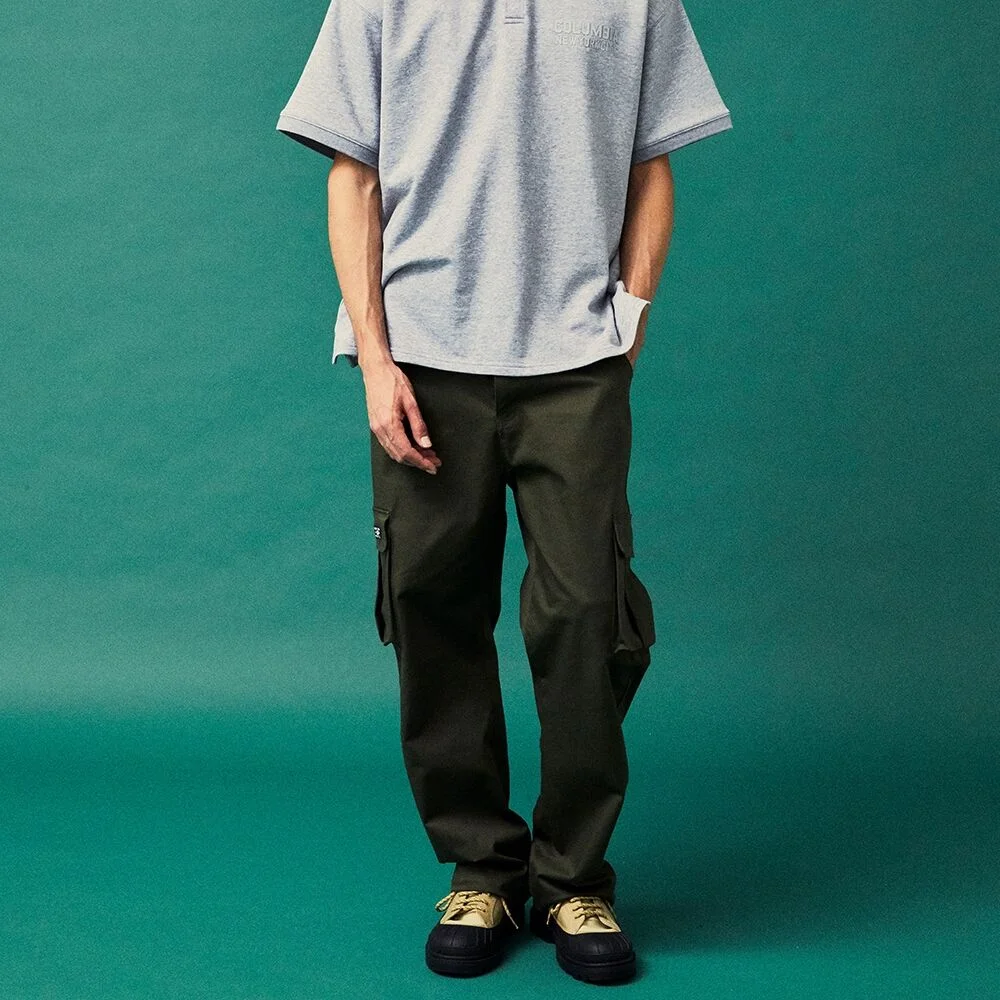 NYC LABEL CP MULTI POCKET LOOSE FIT PANTS 深卡其色