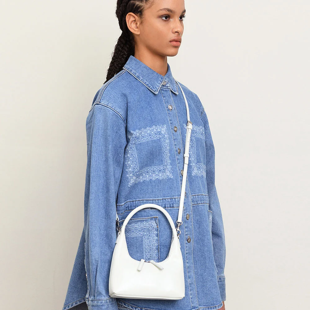 HOBO MINI+STRAP (snow white crinkle)