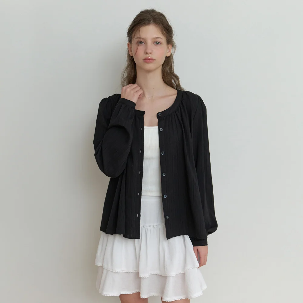 Robin cotton blouse (black)