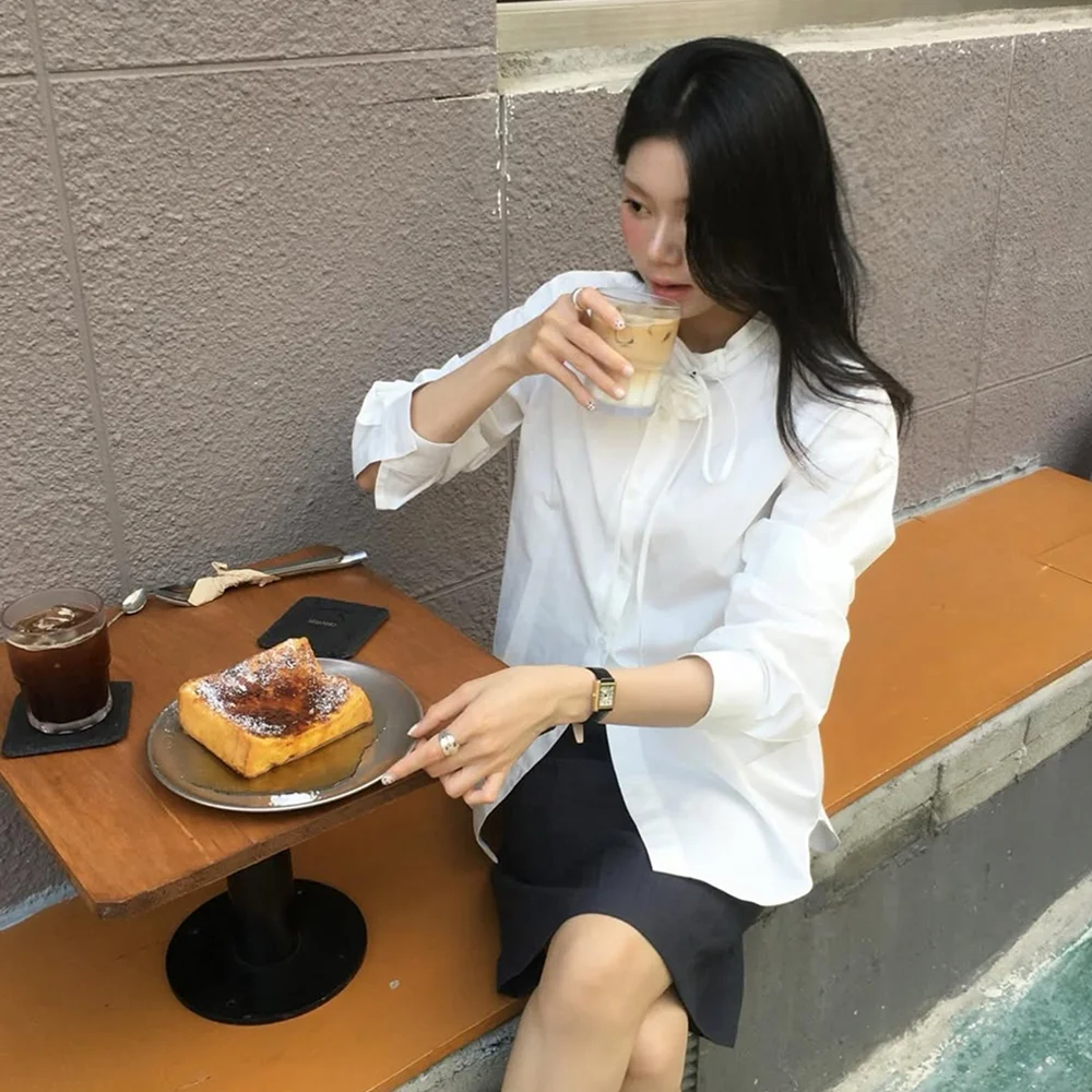 胸針 兩用 襯衫_白色