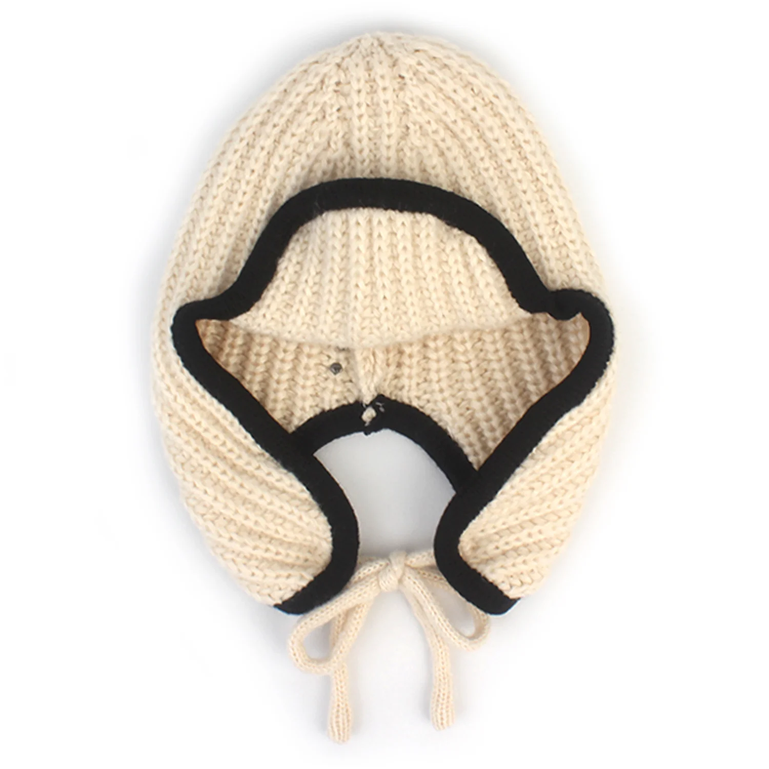 Edge Knit Ivory Aviator Hat 針織帽