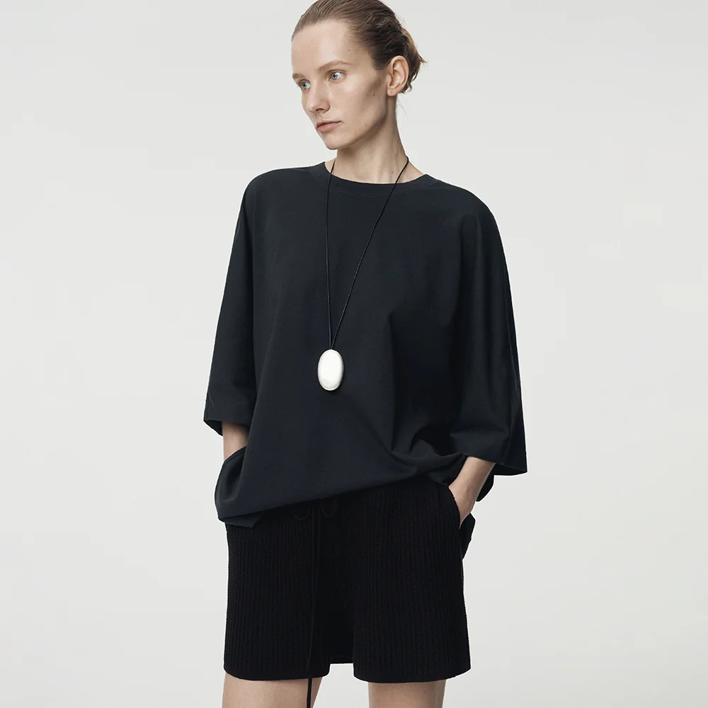 Dolman Sleeve Oversized T Shirts_Navy