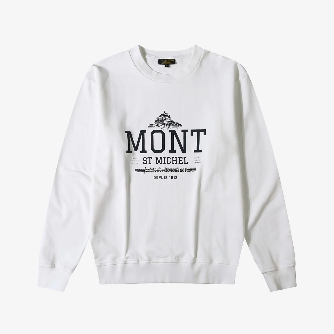 Cotton logo lettering sweatshirt_Ivory
