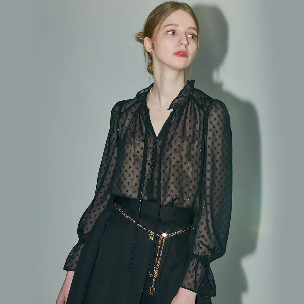 Lautre de min Metal Dot Blouse