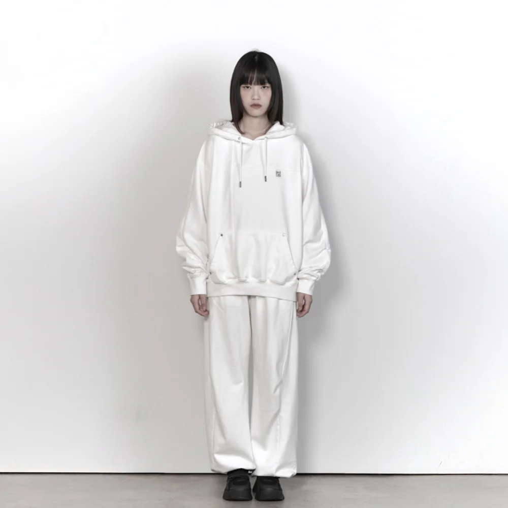 Soft Heavy Washing Over-fit Hoodie (Ivory)