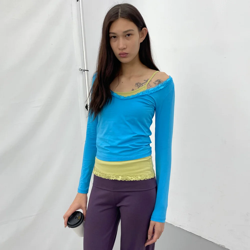 PWC (SET) LACE TRIM LAYERED TOP_7COLOR
