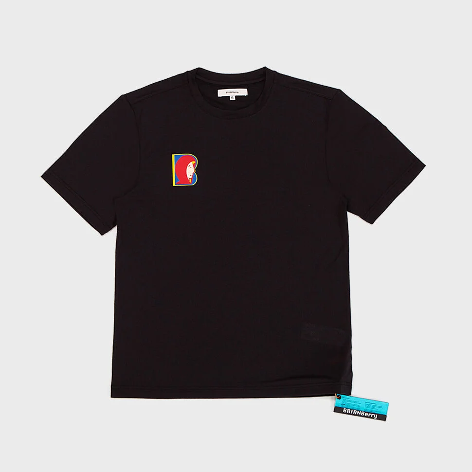 FACE BIG PRINT TEE_BLACK