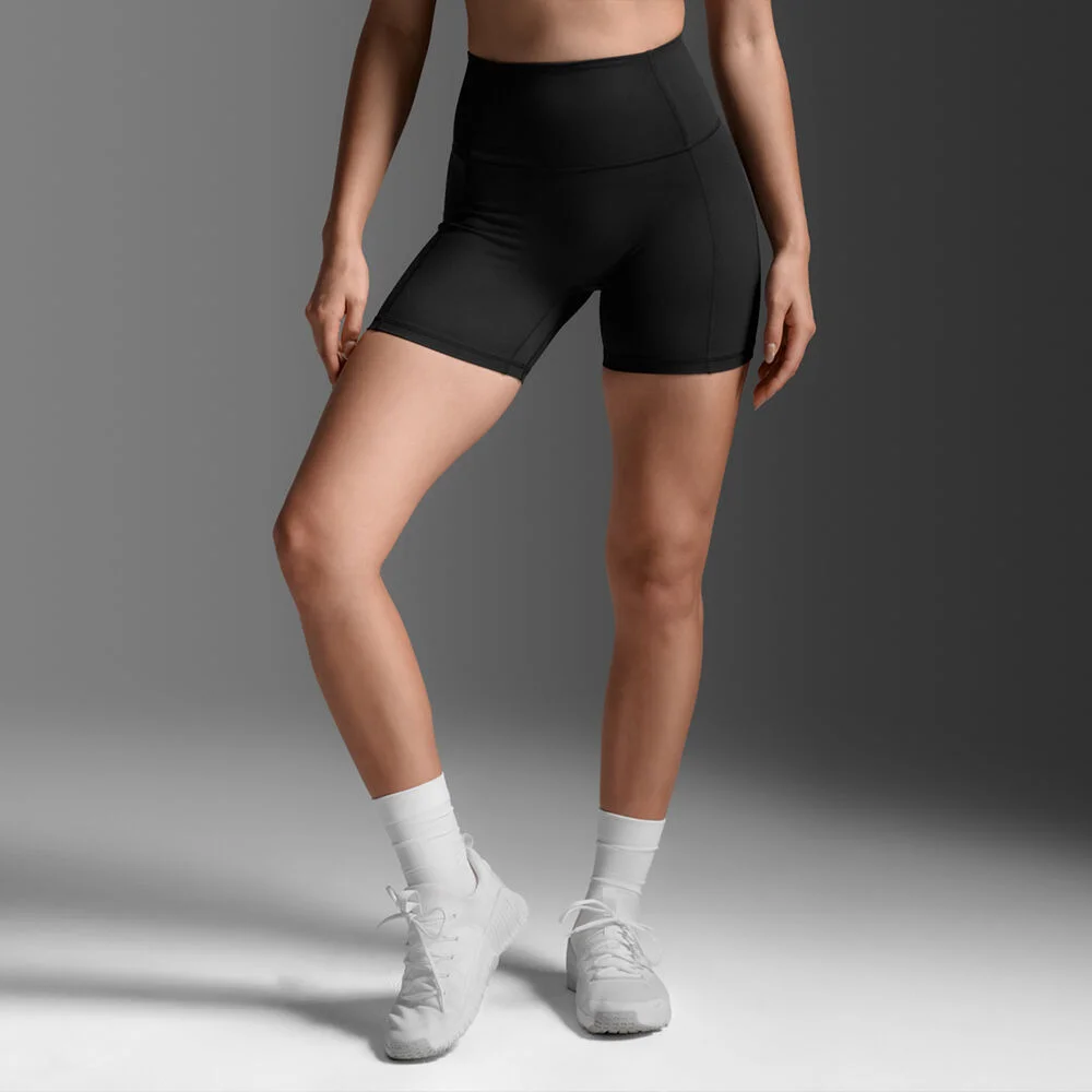 (女裝) 飄逸 高 腰線 5 英吋 短褲 WR7505BBLK-BLK