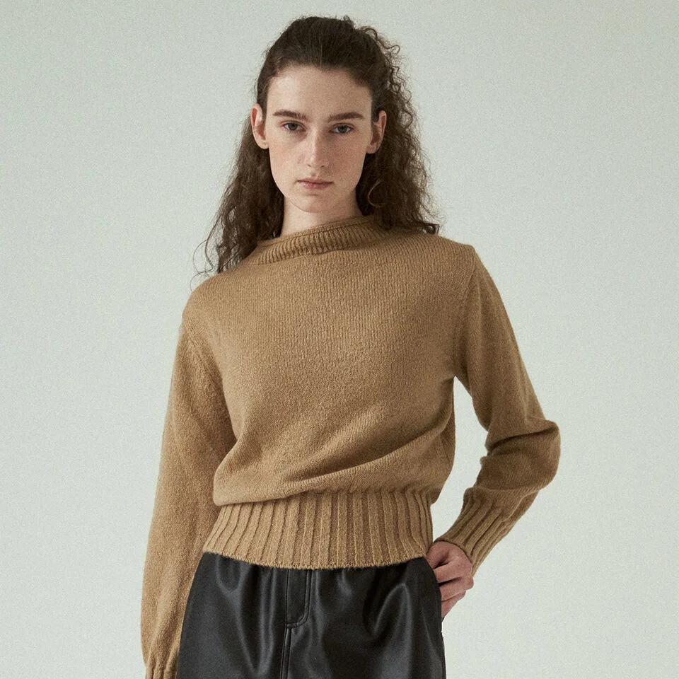mohair stitch pullover (camel)