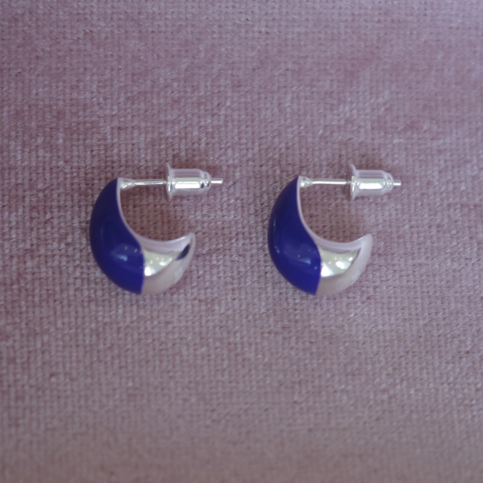 Blue Curve Earrings