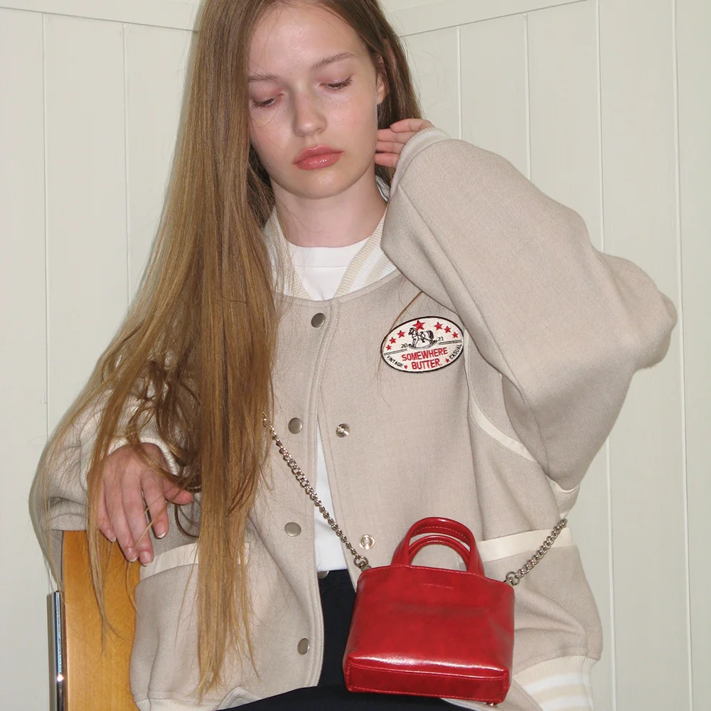 mini toast bag - vintage red