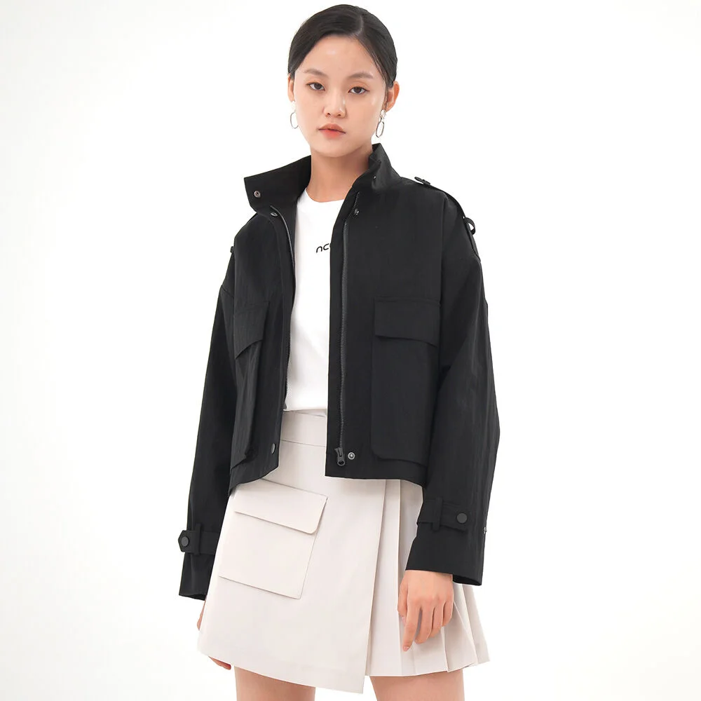 Pocket Zip-up Jumper _Black
