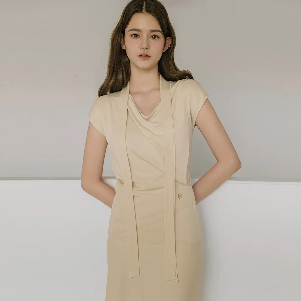 Wrap Tied Beige knit
