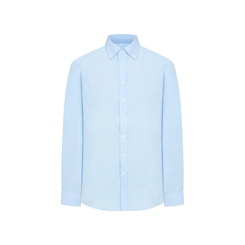 ALCSH011 鈕扣領 牛津布 襯衫_sky blue