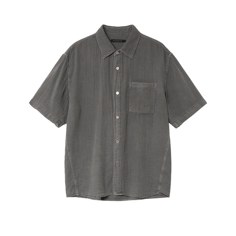Loosed Shirt Double Face Charcoal
