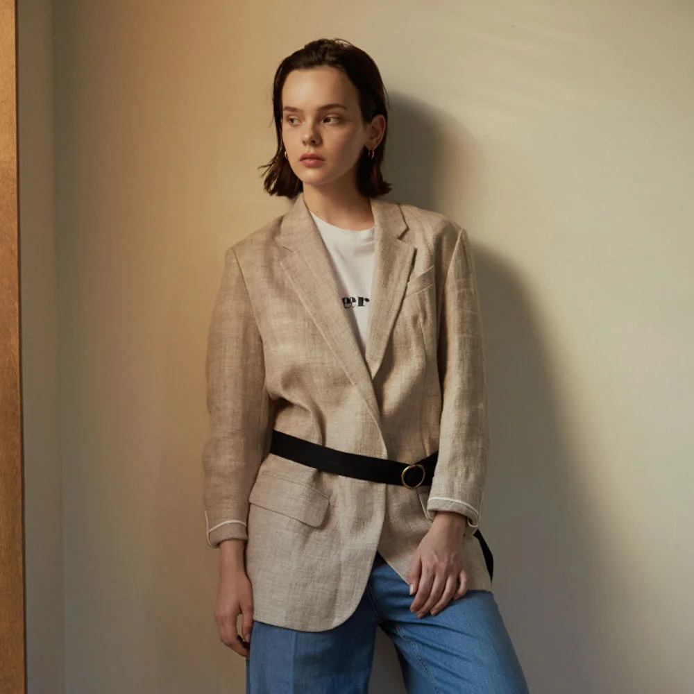 Jacket Harringbone Linen BG