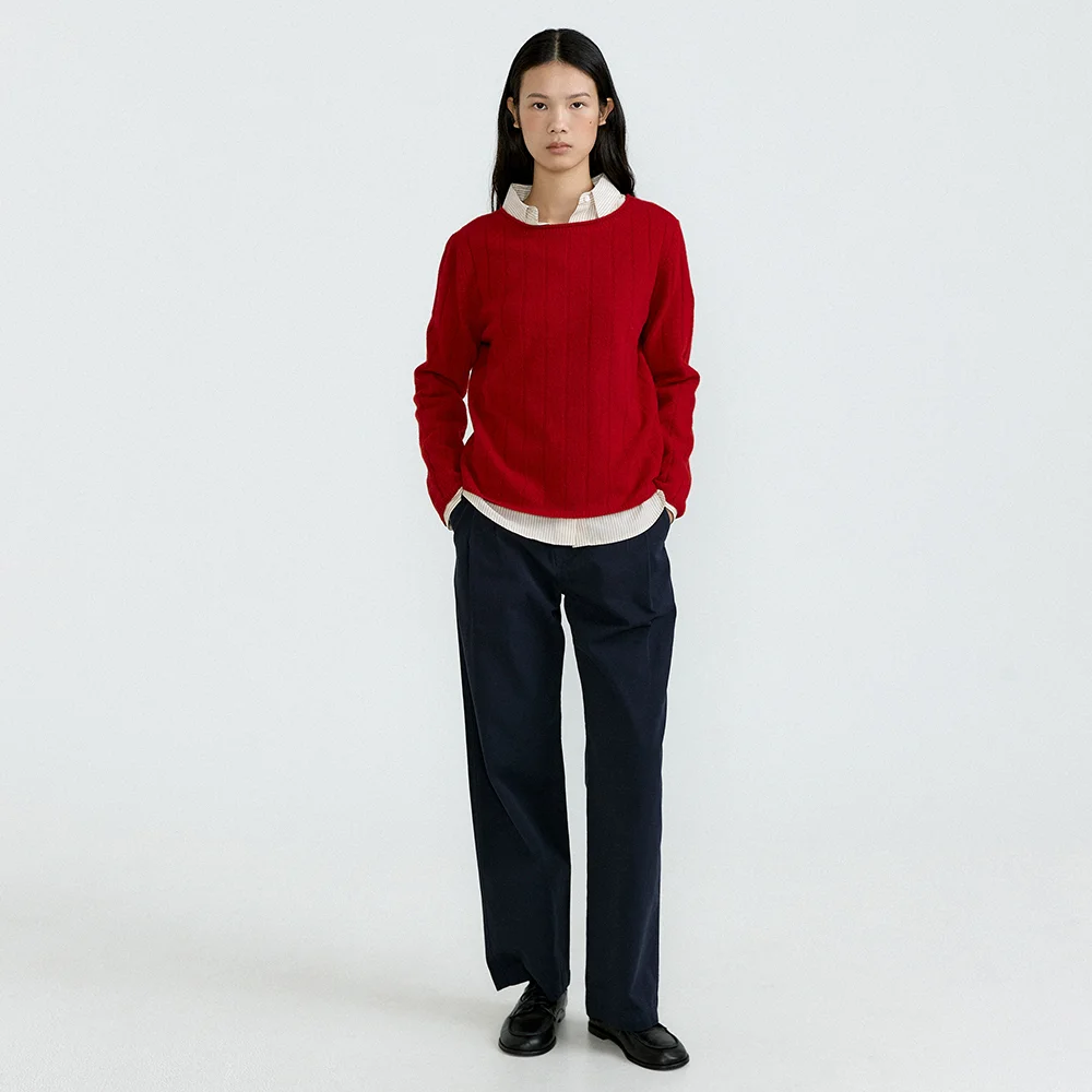 Ford Cotton Tuck Pants (Navy)
