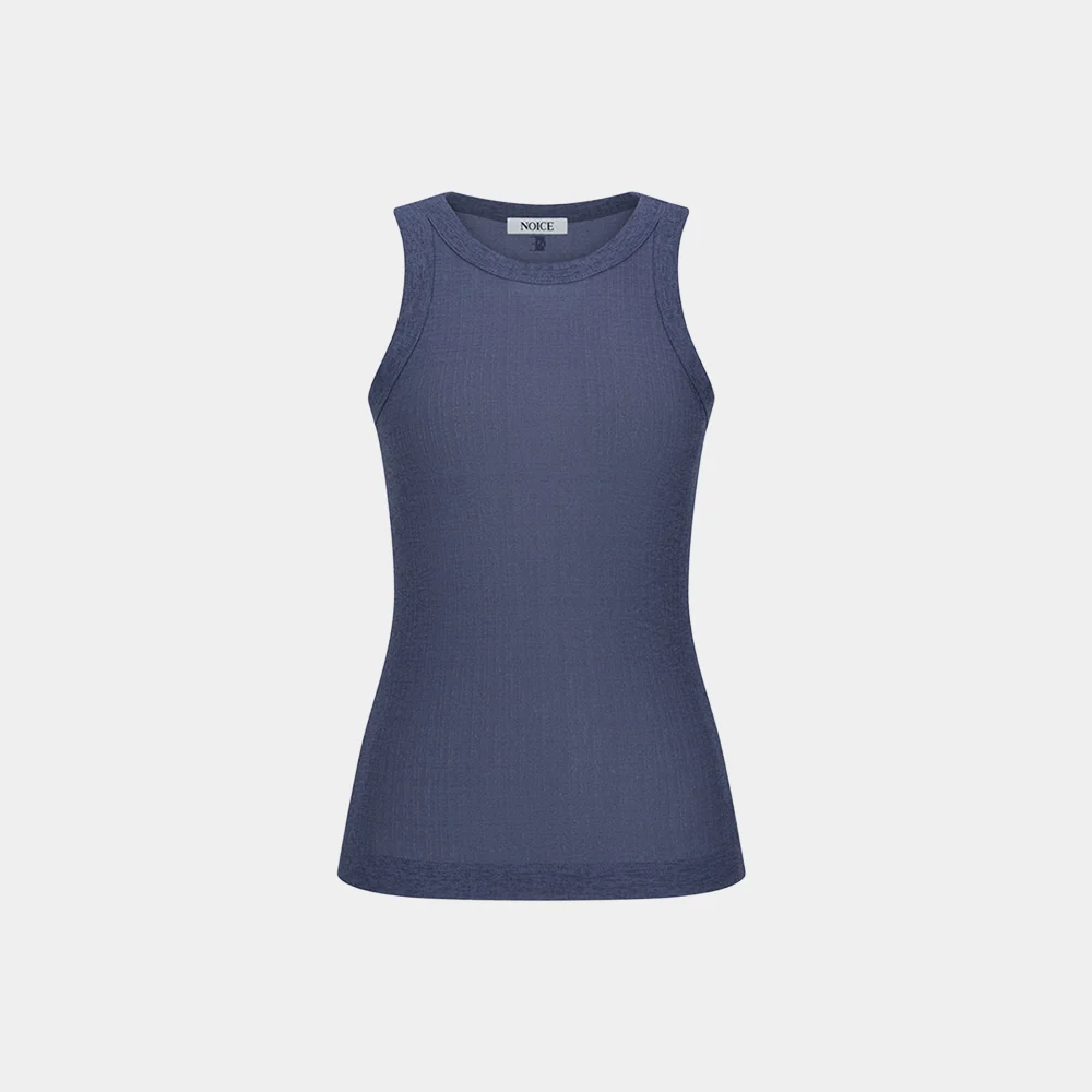 (W) TRANSPARENT SLEEVELESS TOP - INDIGO