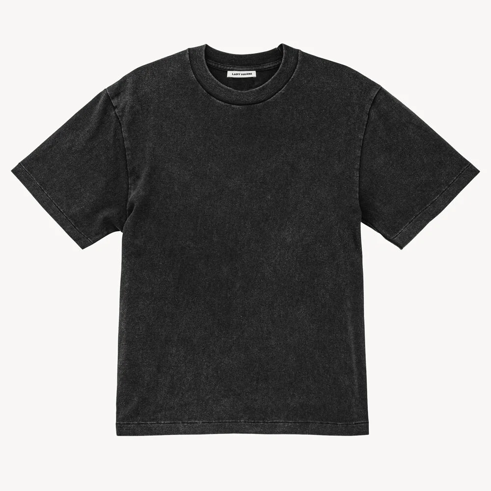 (UNISEX) 超大版型 褪色 水洗 T恤 (BLACK)