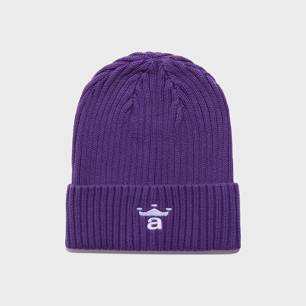 (U) 皇冠 A 絞花 冷帽 紫色 CROWN A CABLE BEANIE PURPLE