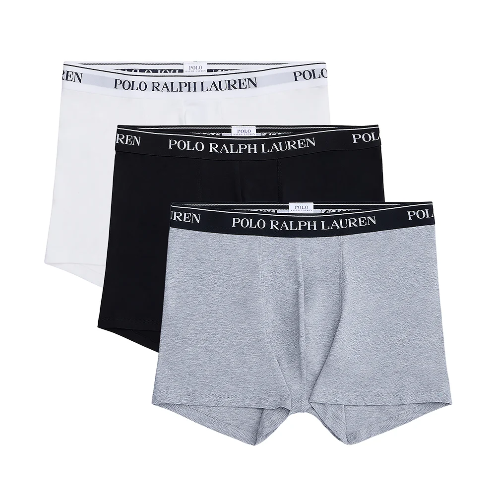 彈力 純棉 平角褲 3-Pack (White/Polo Blk/Andvr Hthr)