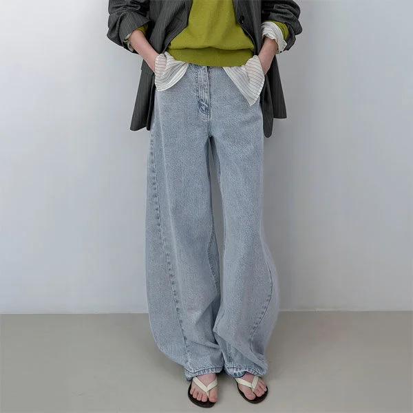 LOWRISE LINE VOLUME DENIM PANTS (PT-5738)
