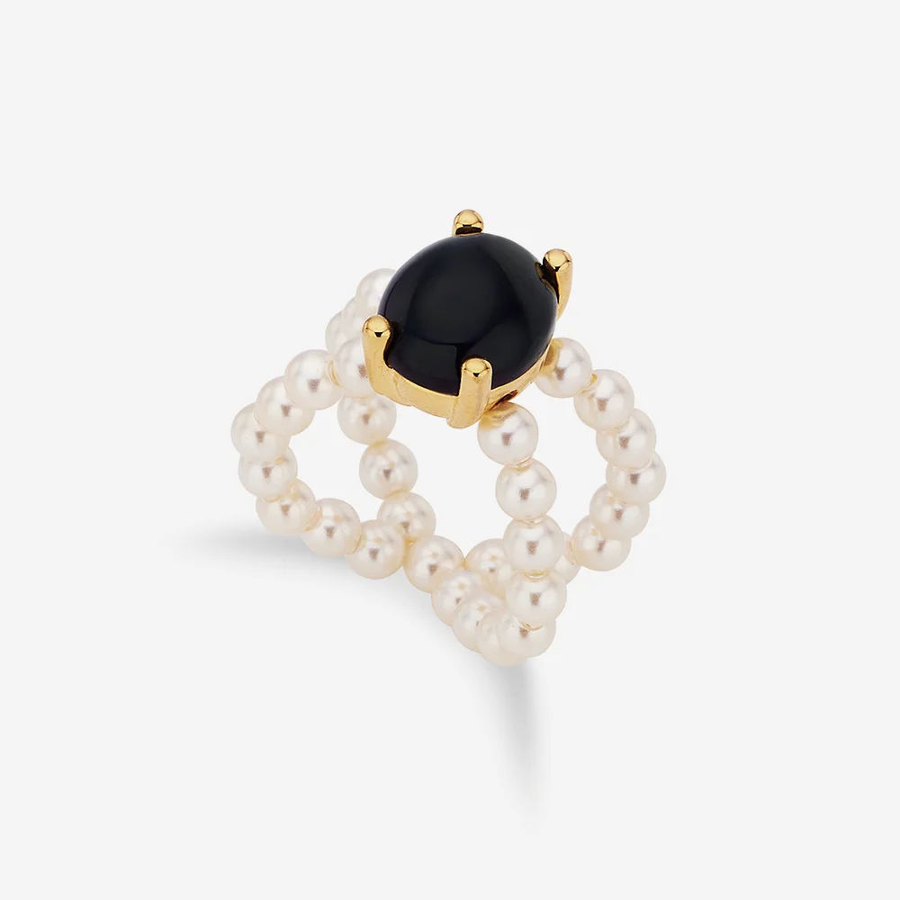 Nonna pearl ring, CAVIAR