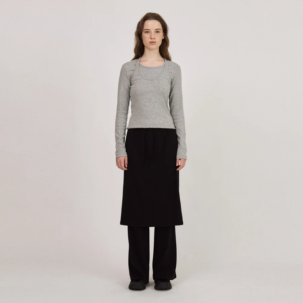 Layered Skirt Pants