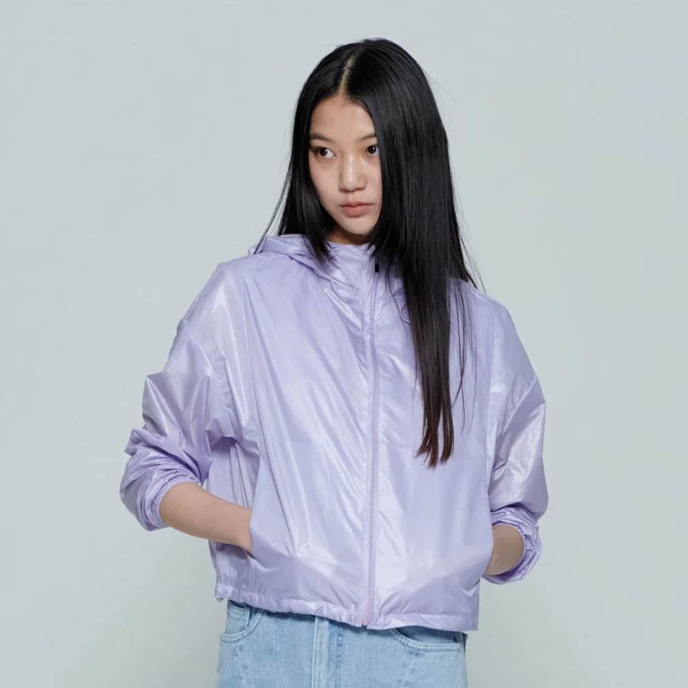 尼龍 連帽衫 運動外套 夾克 (Lavender)