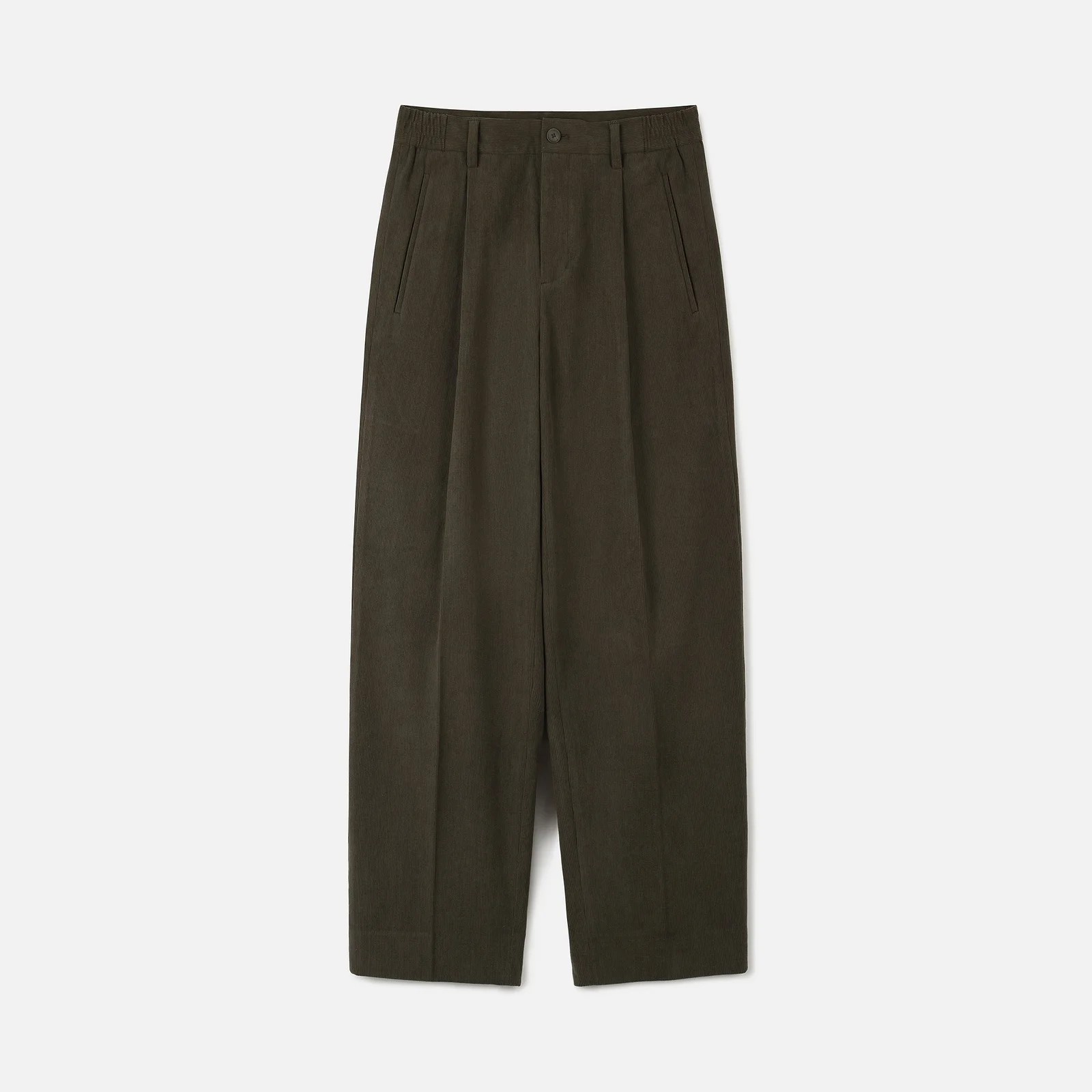 CORDUROY SEMI-WIDE PANTS BROWN (247)