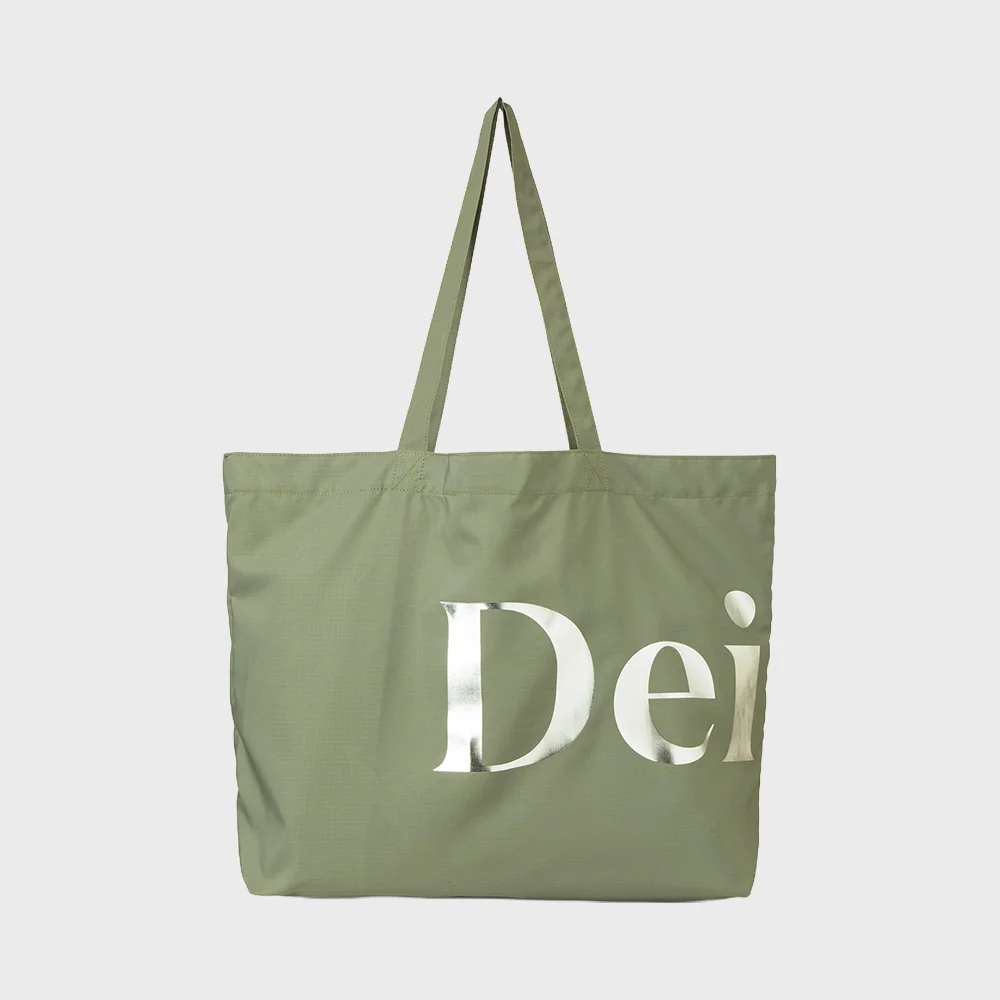 POINT LOGO SHOULDER BIG BAG IN KHAKI